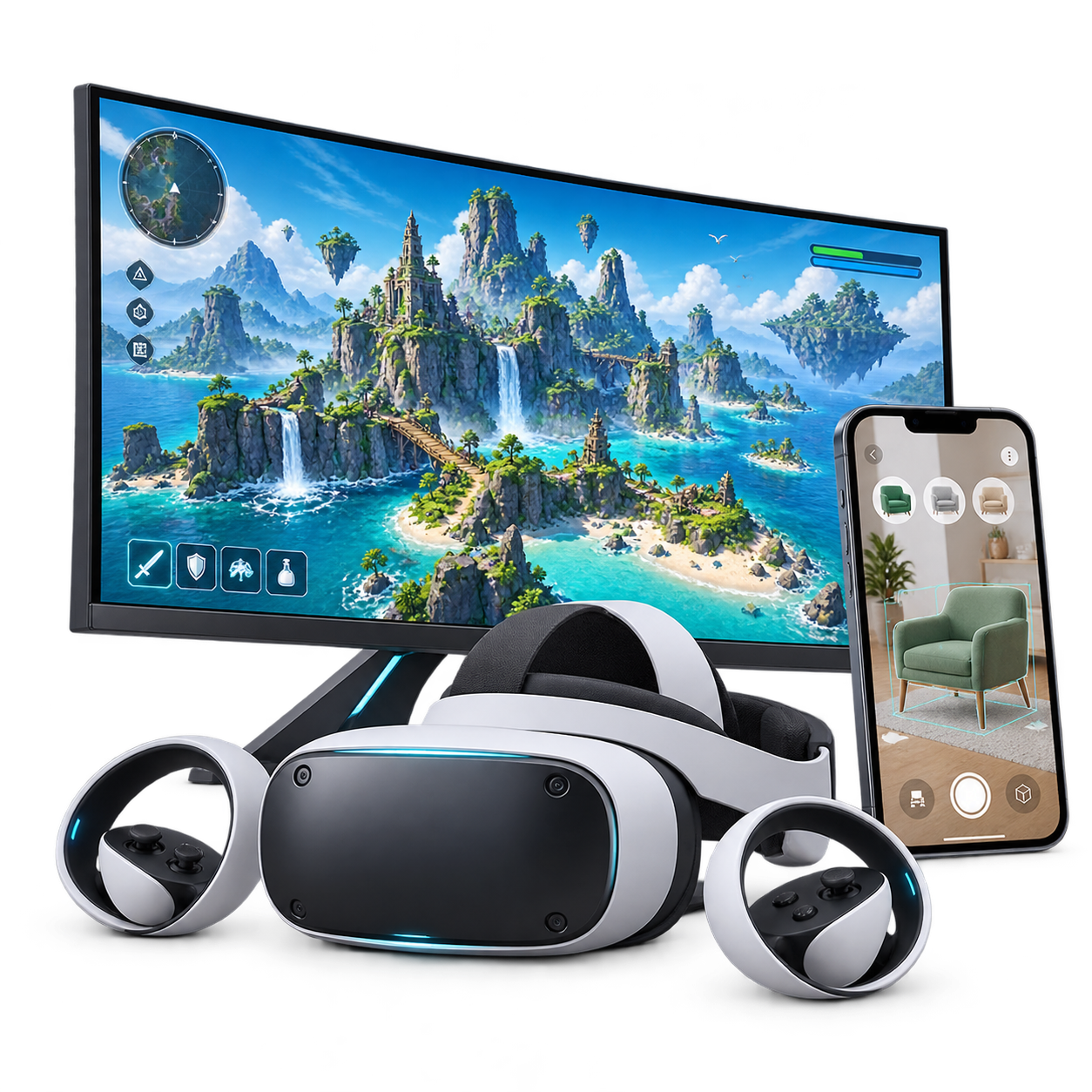 Game environment and device mockups